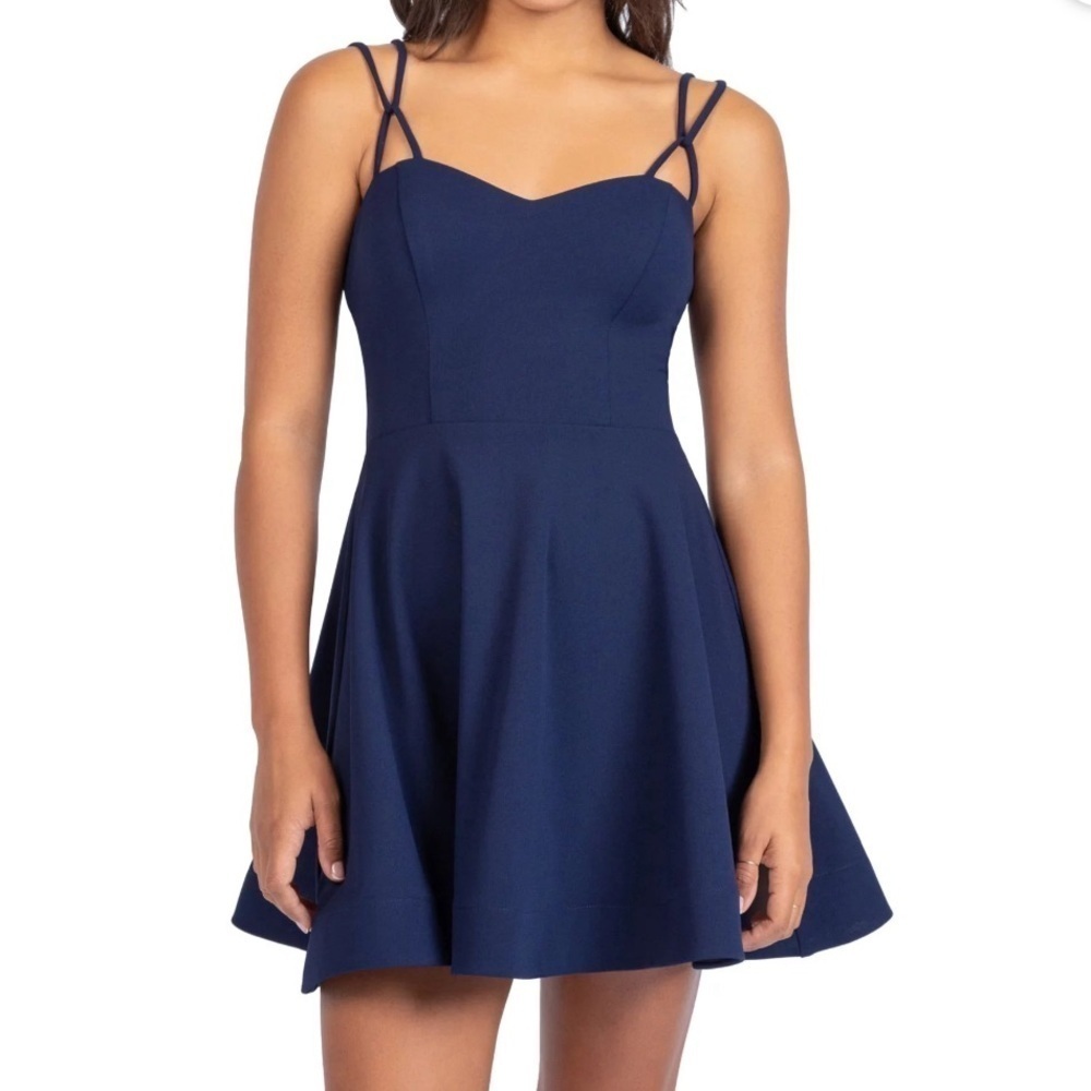 B. darlin Party Blue Spaghetti Strap Sweetheart Dress